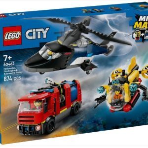 Lego CTY Heli, FireTr, & Submarine 60462