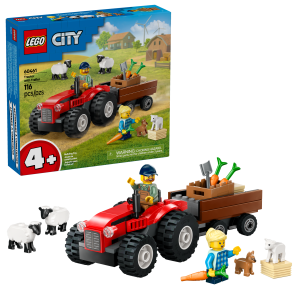 Lego CTY Red FarmTractor w Trailer 60461